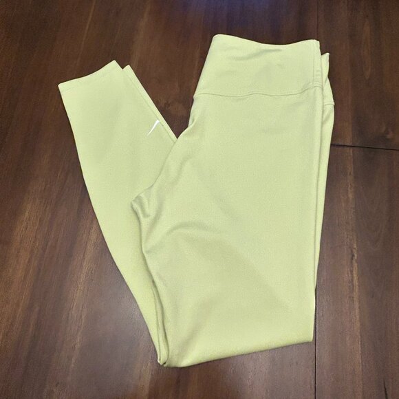 Nike Dri-Fit Women's Leggings Lime Neon Green Size XL - Picture 1 of 16